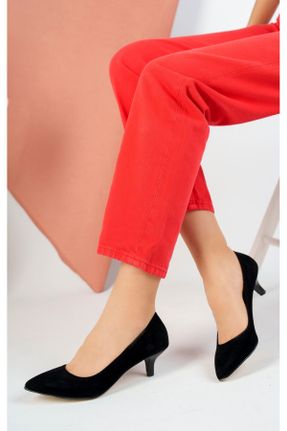 کفش پاشنه بلند کلاسیک مشکی زنانه جیر پاشنه ضخیم پاشنه متوسط ( 5 - 9 cm ) کد 176931567