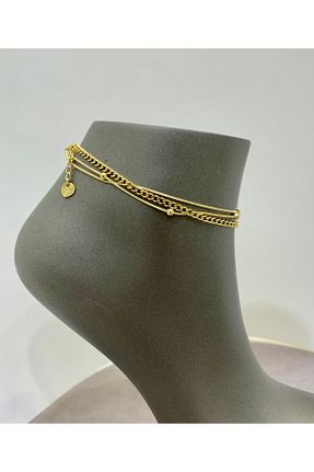 خلخال جواهر طلائی زنانه استیل (فولاد) TuQos - کد 829612500