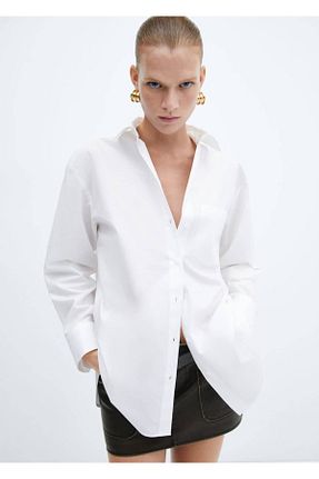 پیراهن سفید زنانه سایز بزرگ MANGO - کد 737853659