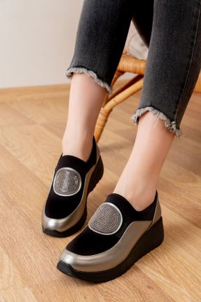 کفش کلاسیک طلائی زنانه چرم مصنوعی پاشنه کوتاه ( 4 - 1 cm ) پاشنه ساده کد 796664182