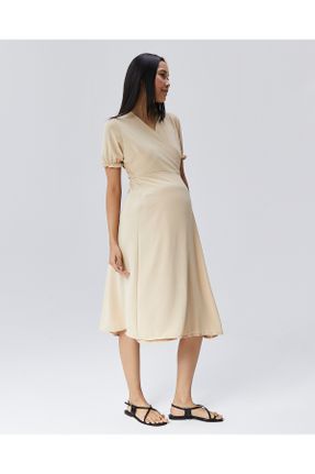 لباس حاملگی بژ زنانه بافتنی پلی استر کد 142533015