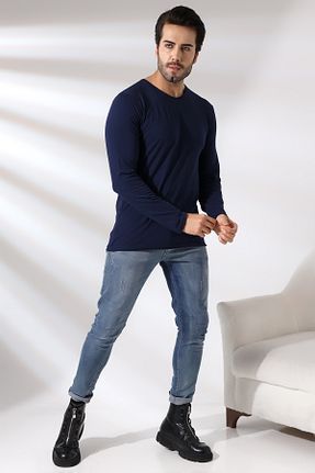 تیشرت سرمه ای مردانه رگولار RUN RUN - کد 782300722