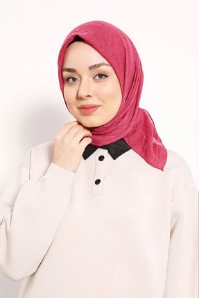 روسری صورتی پنبه ای QUM İPEK - کد 768484755