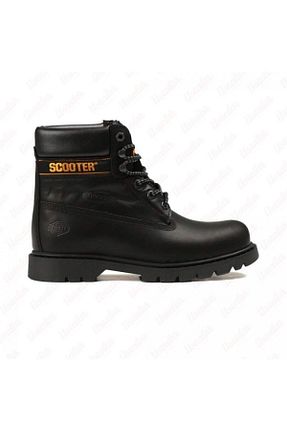 بوت / نیم بوت مشکی مردانه چرم خالص Scooter - کد 2117500