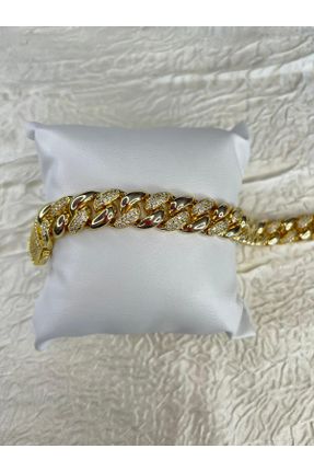 دستبند استیل طلائی زنانه فولاد ( استیل ) کد 829457345