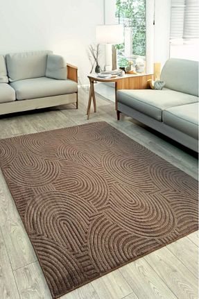 فرش قهوه ای زیره ضد لغزش GRİ HOME HALI - کد 829457228