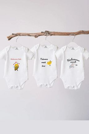 بادی و سرهمی نوزادی سفید بچه گانه %100 پنبه Naive Baby - کد 765224810