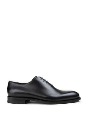 کفش کلاسیک مشکی مردانه چرم طبیعی پاشنه کوتاه ( 4 - 1 cm ) کد 114362904
