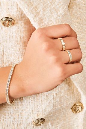 انگشتر نقره طلائی زنانه زیرکن Joy of Jade - کد 734372478