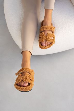 دمپائی خانگی قهوه ای زنانه پارچه ای Beyond - کد 759415614