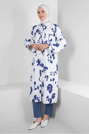 شلوار پارچه ای سرمه ای زنانه بلند Alvina - کد 804943985