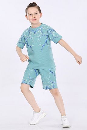 ست بالاتنه و پائین تنه سبز بچه گانه بافتنی MORNIO - کد 829516625