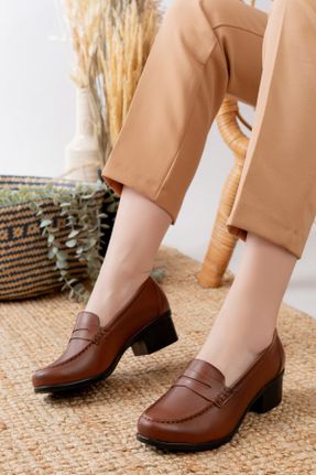 کفش کژوال قهوه ای زنانه پاشنه کوتاه ( 4 - 1 cm ) پاشنه پر کد 817014948