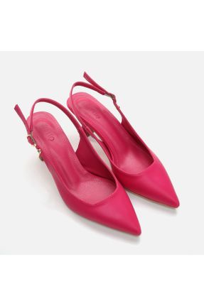 کفش پاشنه بلند کلاسیک صورتی زنانه چرم مصنوعی پاشنه نازک پاشنه متوسط ( 5 - 9 cm ) کد 829545780