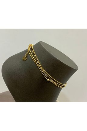 خلخال جواهر طلائی زنانه استیل (فولاد) TuQos - کد 829612500
