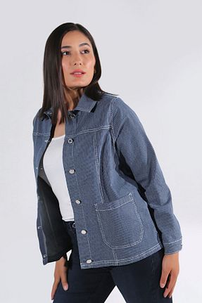 کت آبی زنانه سایز بزرگ TOLGA SARAÇOĞLU - کد 829601761