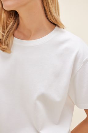 تی شرت سفید زنانه Fitted کد 827658743