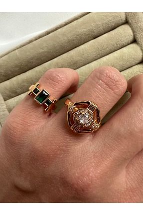 انگشتر جواهر سبز زنانه زیرکن ringbox - کد 706513699