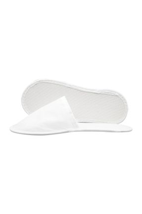 دمپائی سفید زنانه پاشنه کوتاه ( 4 - 1 cm ) پاشنه ساده پلی استر کد 821084121