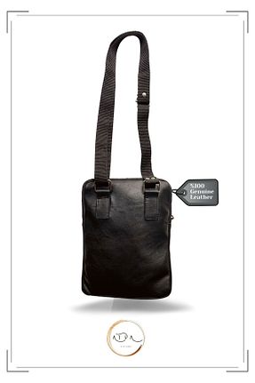 کیف پستچی مشکی مردانه چرم خالص Bag Ard - کد 158594920