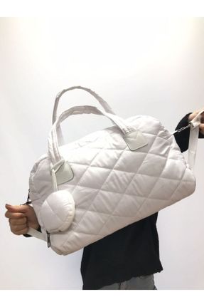 کیف دوشی سفید زنانه پارچه نساجی کد 151649288
