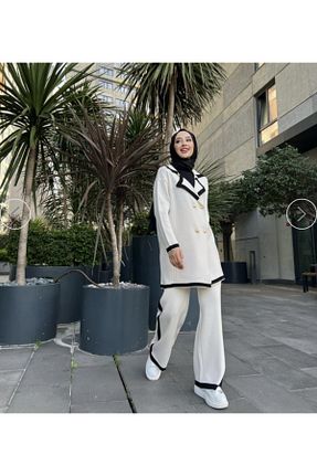 ست بالاتنه و پائین تنه حجاب نباتی زنانه رگولار Lalibertaa - کد 795389704