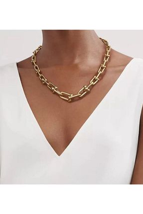 گردنبند استیل ( فولاد ) طلائی زنانه استیل (فولاد) Chiaro Accessory - کد 719207668