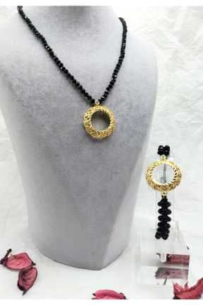 ست جواهر مشکی زنانه روکش طلا 2