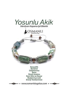 دستبند جواهر رنگی زنانه سنگ طبیعی OSMANLI DOĞAL TAŞ - کد 819052292