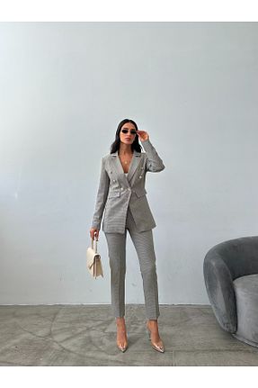 کت و شلوار رنگی زنانه یقه کتی Female Clothing - کد 829612903