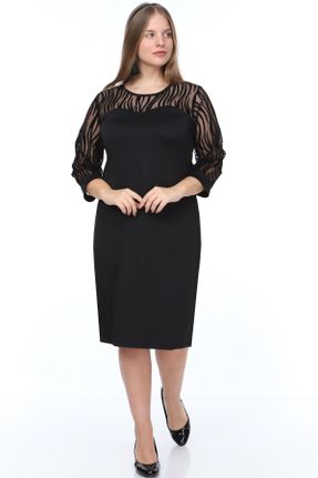 لباس مشکی زنانه بافت پلی اورتان سایز بزرگ کد 35625846