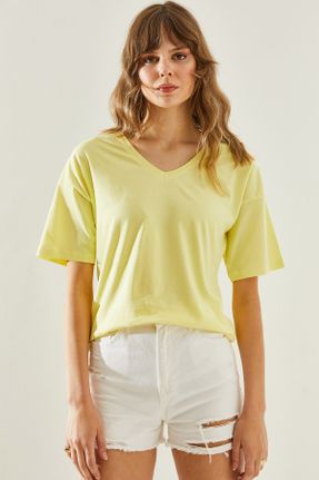 تی شرت زرد زنانه کد 829671094