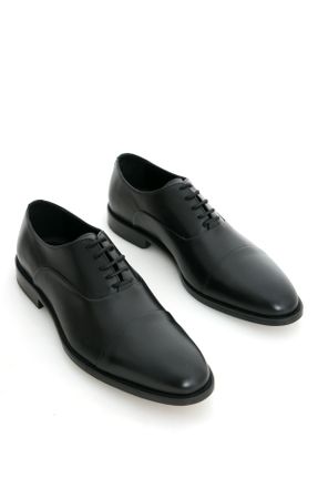 کفش کلاسیک مشکی مردانه چرم طبیعی پاشنه کوتاه ( 4 - 1 cm ) کد 688762872