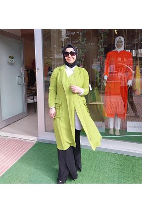 ترنچکت حجاب رنگی زنانه ویسکون MissWhence - کد 775369109