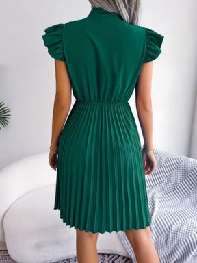لباس سبز زنانه بافتنی راحت آستین-کوتاه کد 829963985