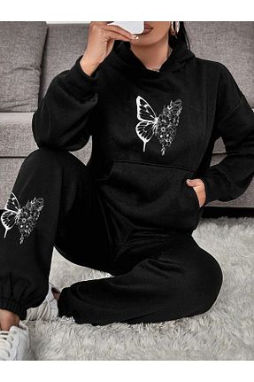 ست بالاتنه و پائین تنه مشکی زنانه بافت LAND MODA - کد 830107175