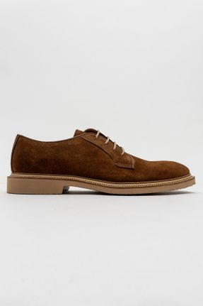 کفش کلاسیک قهوه ای مردانه جیر پاشنه کوتاه ( 4 - 1 cm ) پاشنه ساده کد 829616615