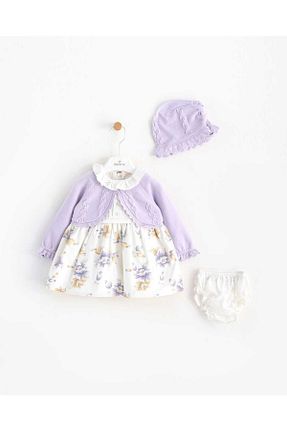 لباس بنفش زنانه بافتنی MİMBOKİDS - کد 829658281