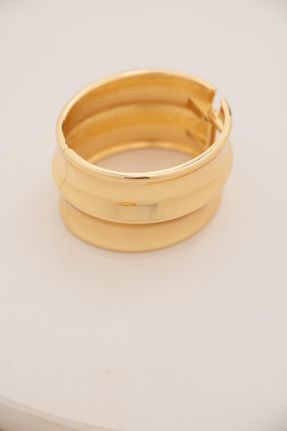 دستبند جواهر طلائی زنانه فلزی کد 829736430