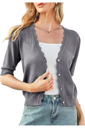 رویه طوسی زنانه %100 پنبه youknitwear you - کد 803230577