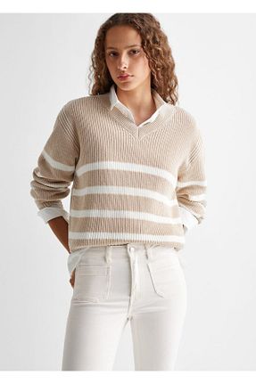 شلوار جین سفید زنانه رگولار MANGO Teen - کد 740111462