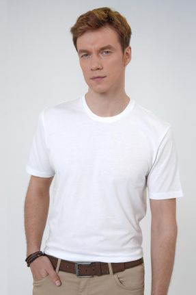 تی شرت سفید مردانه رگولار کد 730138173
