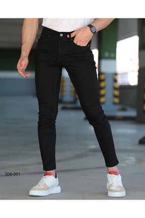 شلوار جین مشکی مردانه پاچه تنگ JACK CAPRİO - کد 467325155