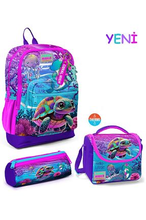 کیف مدرسه بنفش بچه گانه پارچه ای Coral High - کد 827422607