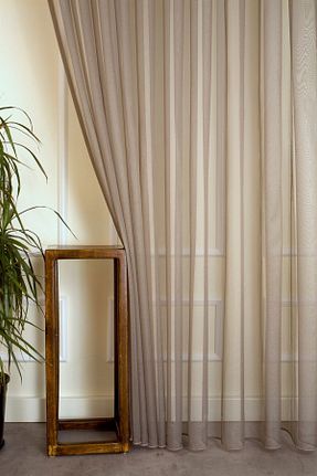 پرده توری قهوه ای ریل دار Massarelli - کد 94791321