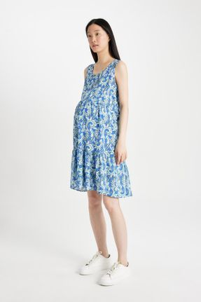 لباس حاملگی آبی زنانه رگولار بافتنی کد 829909107