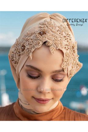شال قهوه ای زنانه کرپ Differenza - کد 830150303
