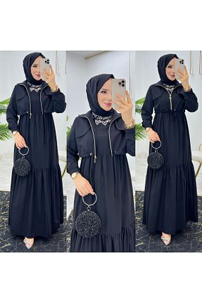 لباس مشکی زنانه بافتنی FIRSTESLEM - کد 830352562