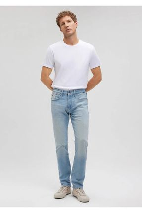 شلوار جین آبی مردانه پاچه رگولار ساده کد 830300837