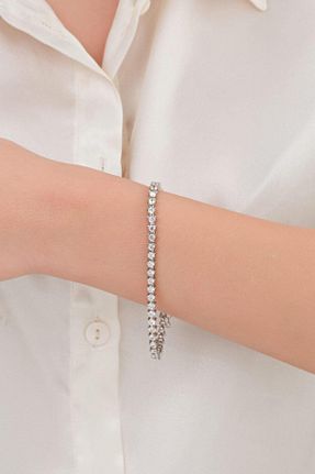 دستبند نقره سفید زنانه 925 عیار Tmt Silver - کد 830089065